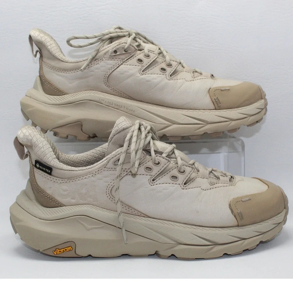 Hoka One One Kaha 2 Low GTX Sand Beige Hiking Shoes OTDN Womens 7 Mens 5.5